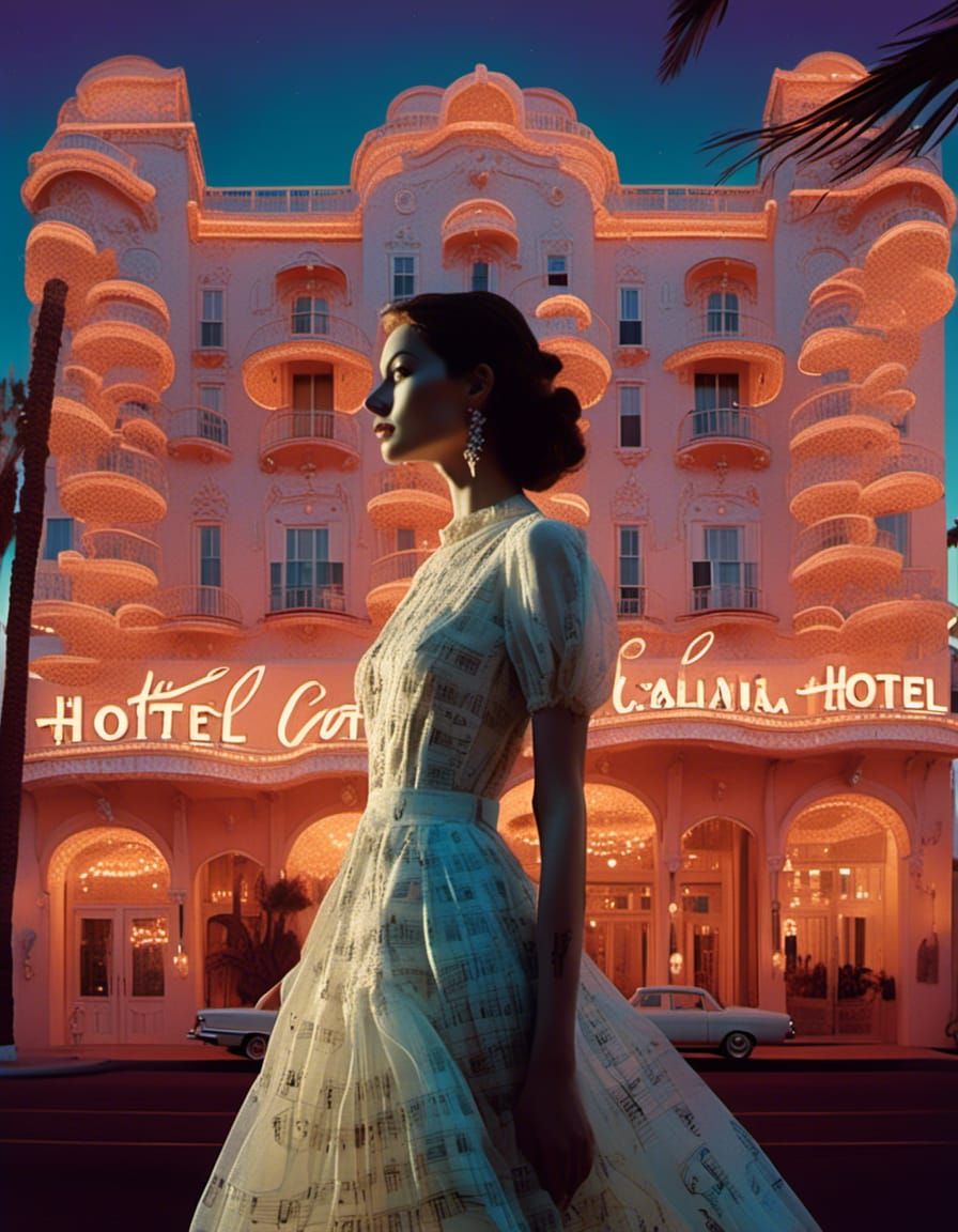 Surreal Spectral Woman at Hotel California