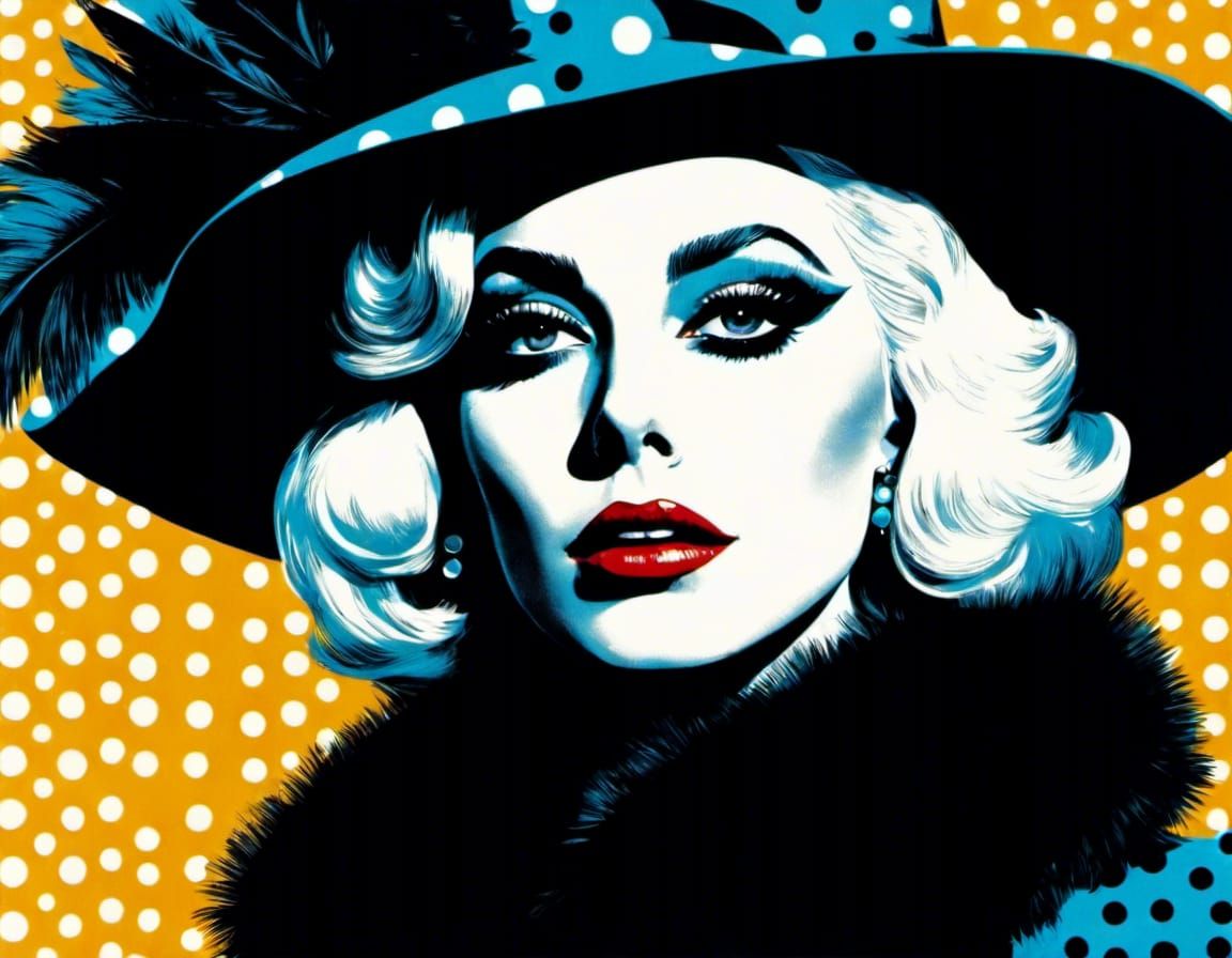 Lady Gaga Graphic Novel in Mid-Century Modern Style