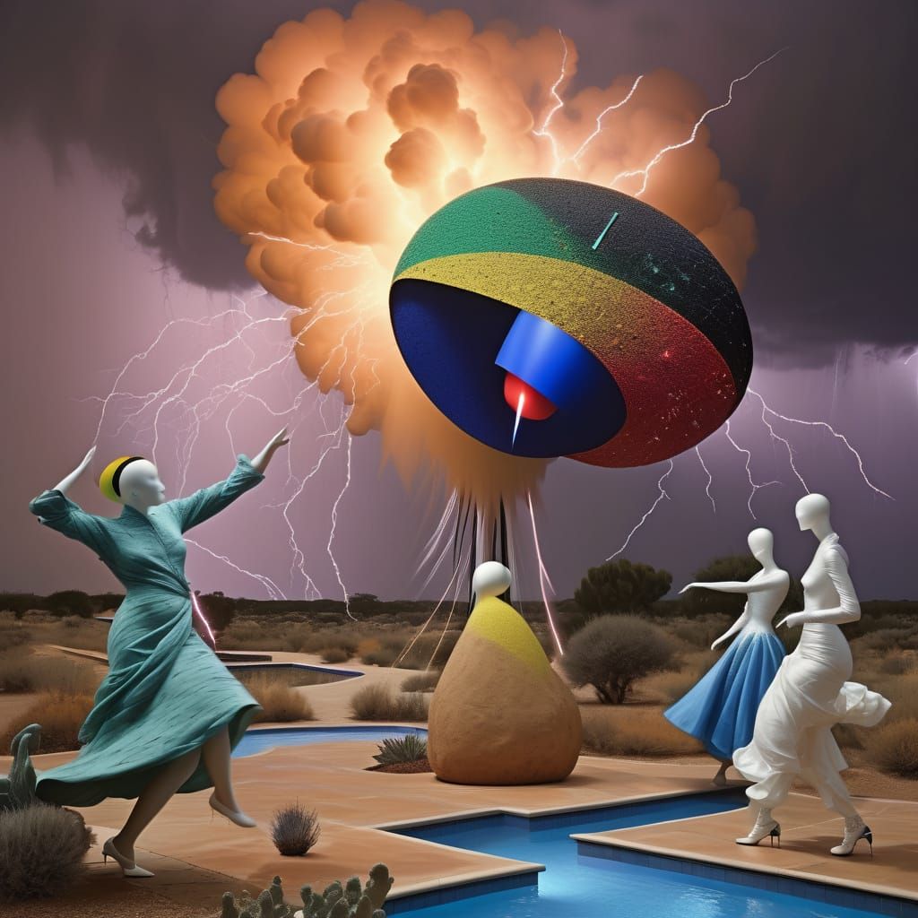 luminobabel  3D sculptural trompe l'oeil suprareal standalone graffito ghostly exploding by textile photographer "Joan M...