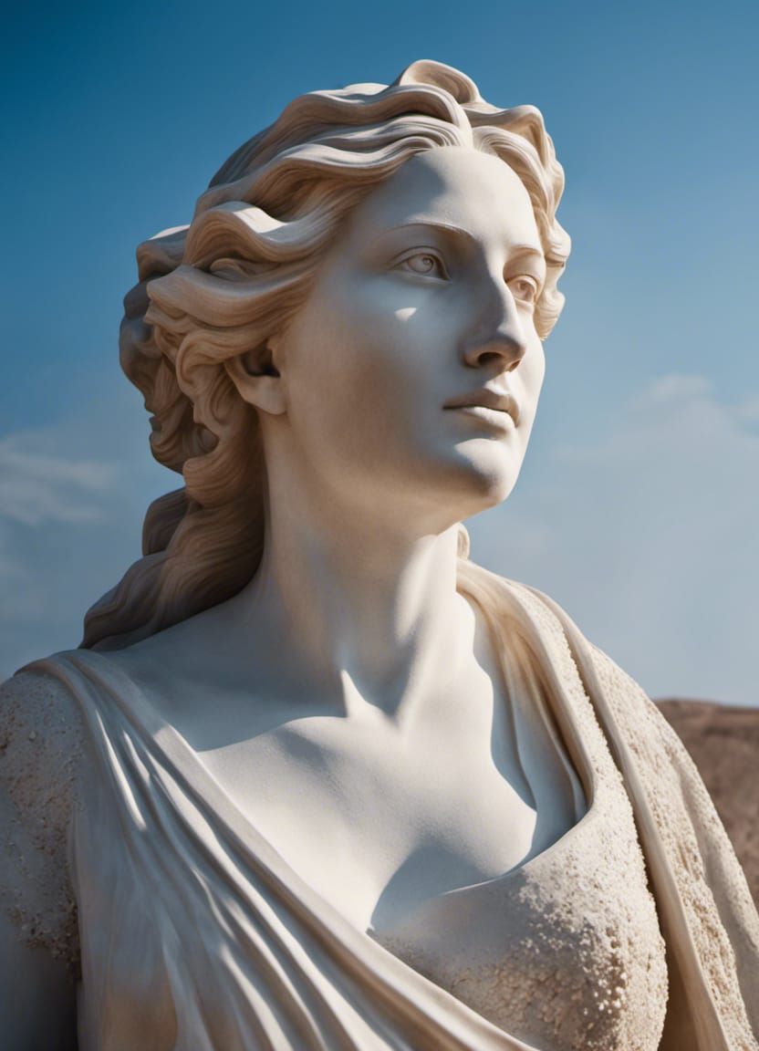 Salt Statue of Longing Woman in Desert