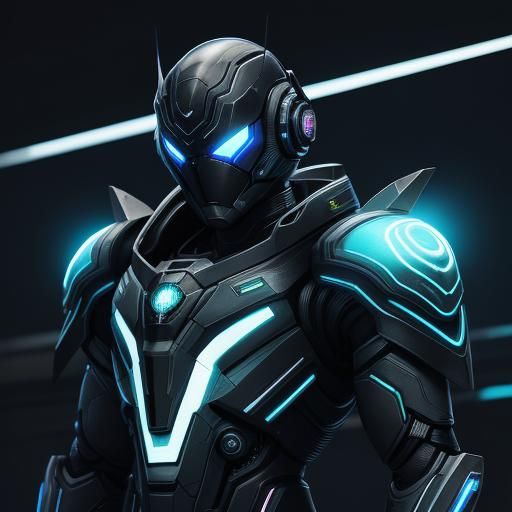 Cyberpunk Kamen Rider Girl with Alien Genes