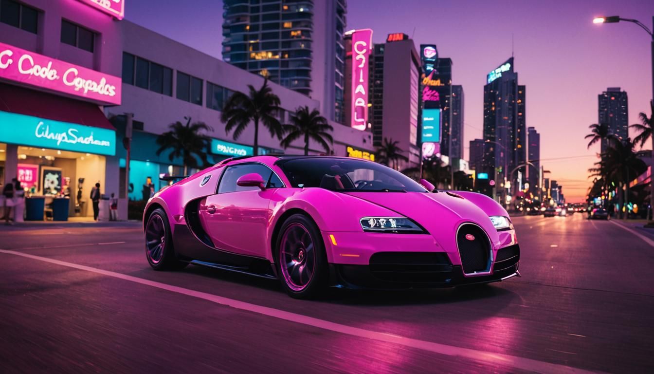 Pink Bugatti Veyron