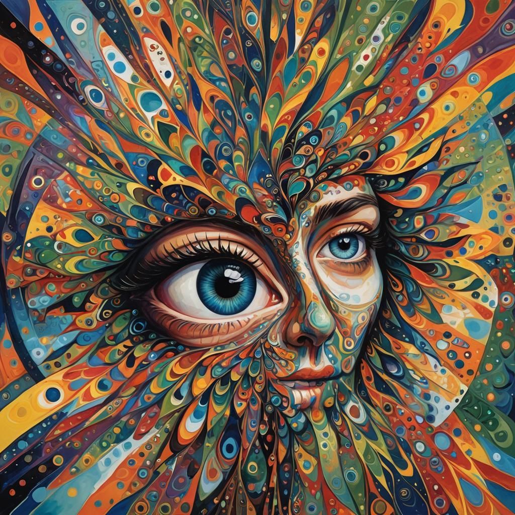 Head Split: Reality and Kaleidoscopic Abstraction