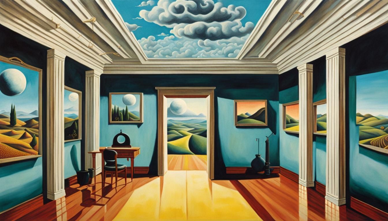 Psychedelic Magnetic Vision in Surrealist Style