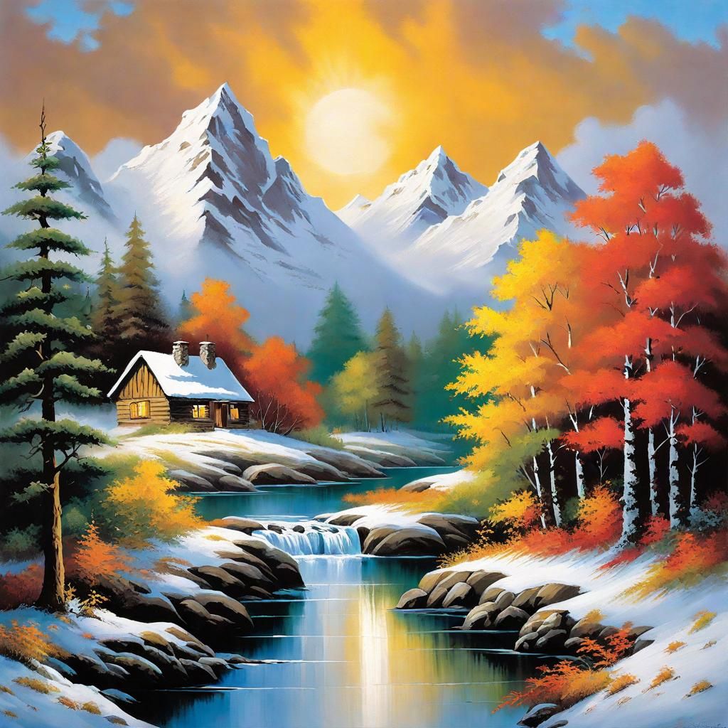 Four Seasons Landscape Painting