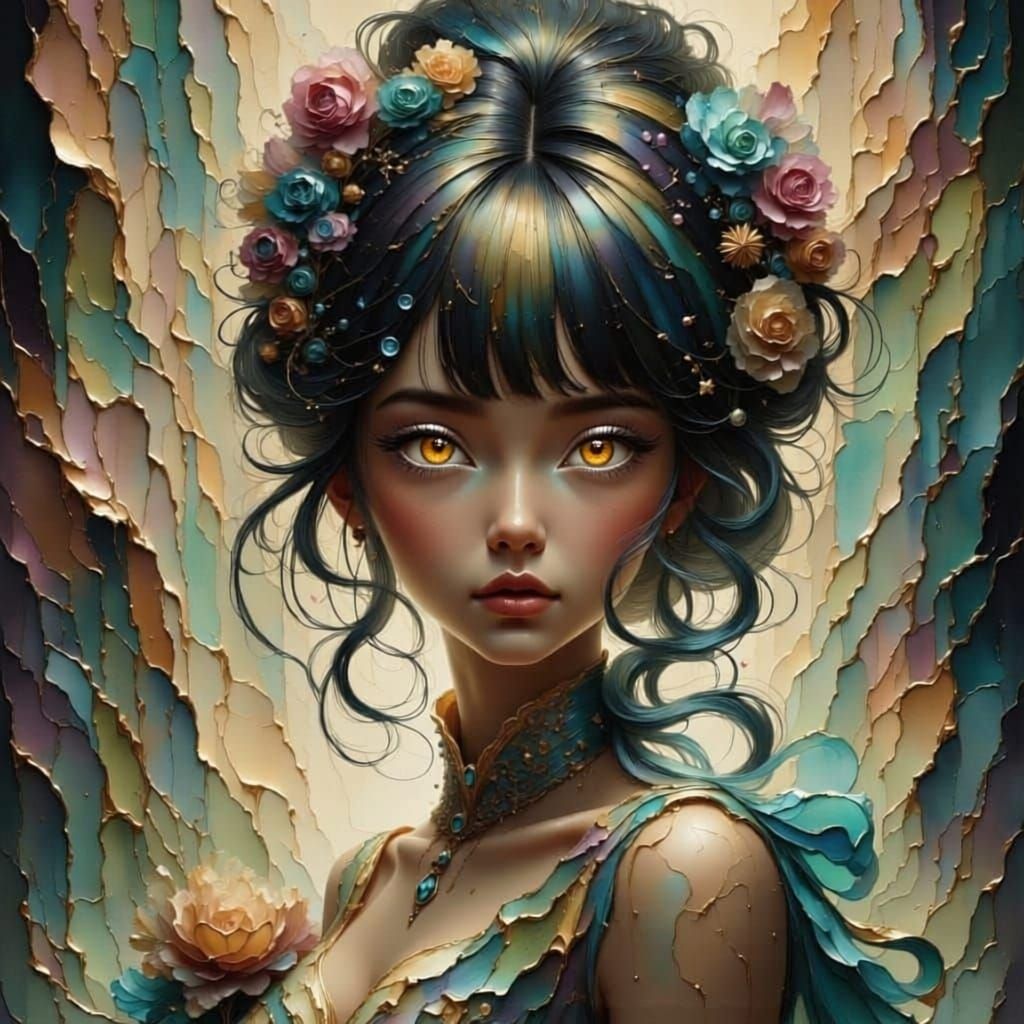 Beautiful Woman in Fantasy Digital Painting