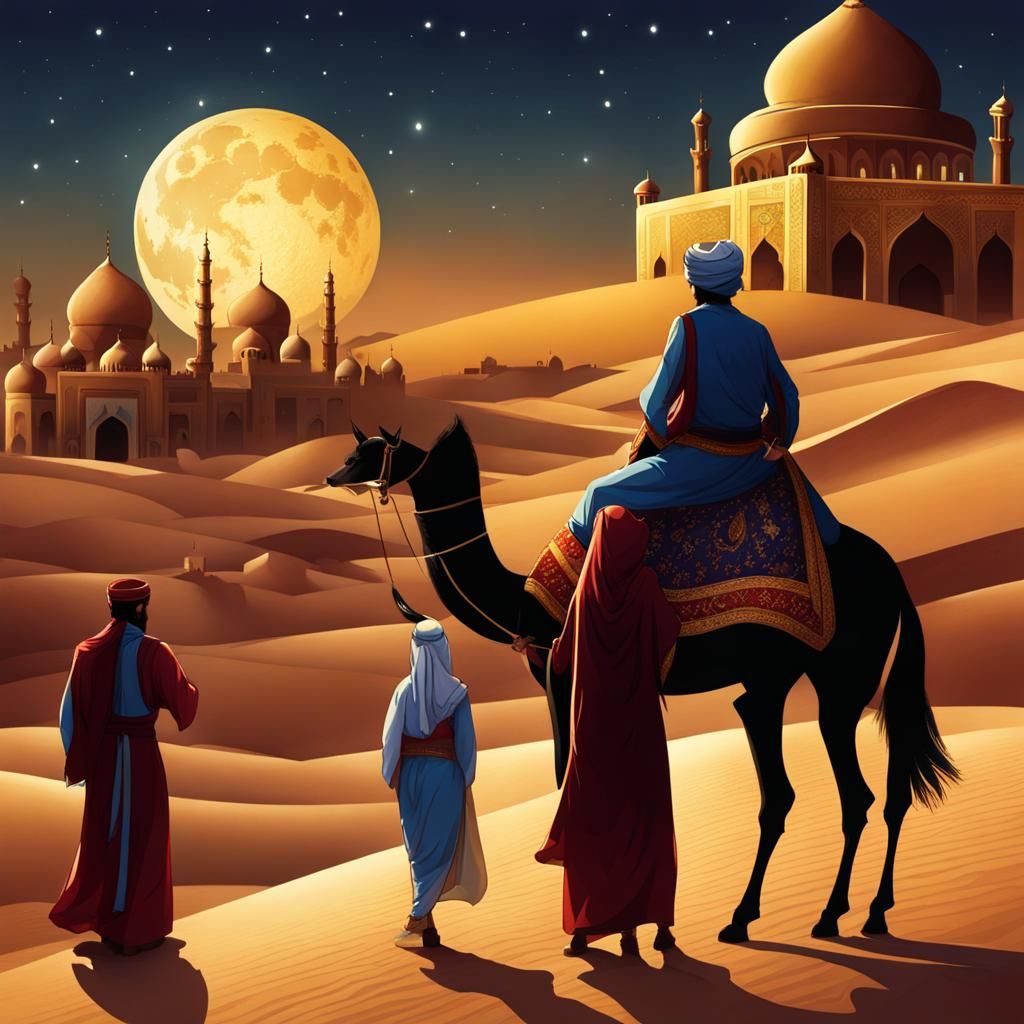 Enchanting Arabian Nights AI Interpretation