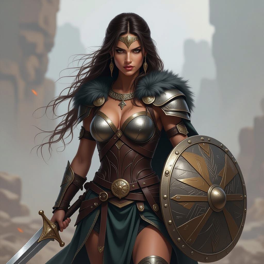 Valkyrie Woman Warrior in Norse Mythology