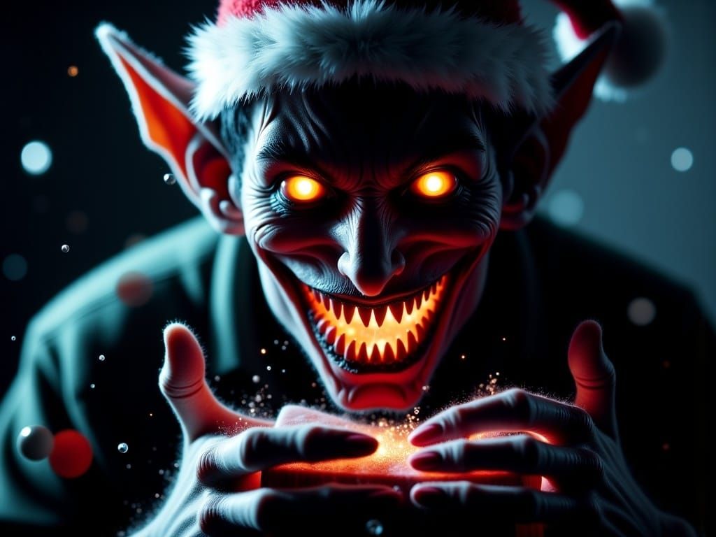 Sinister Christmas Elf Unveiled in Dark Shadows