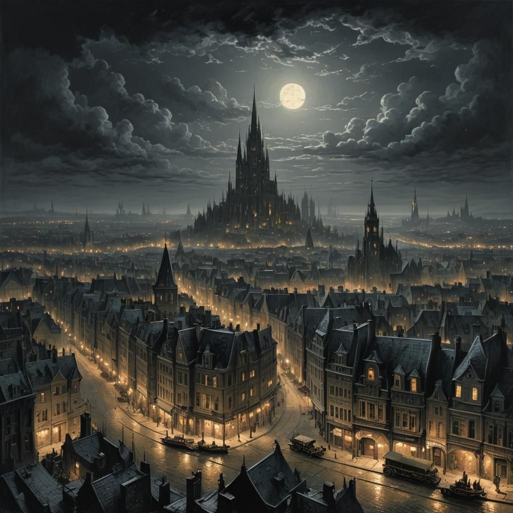 City Lights Meet Dark Sky: A Dark Fantasy