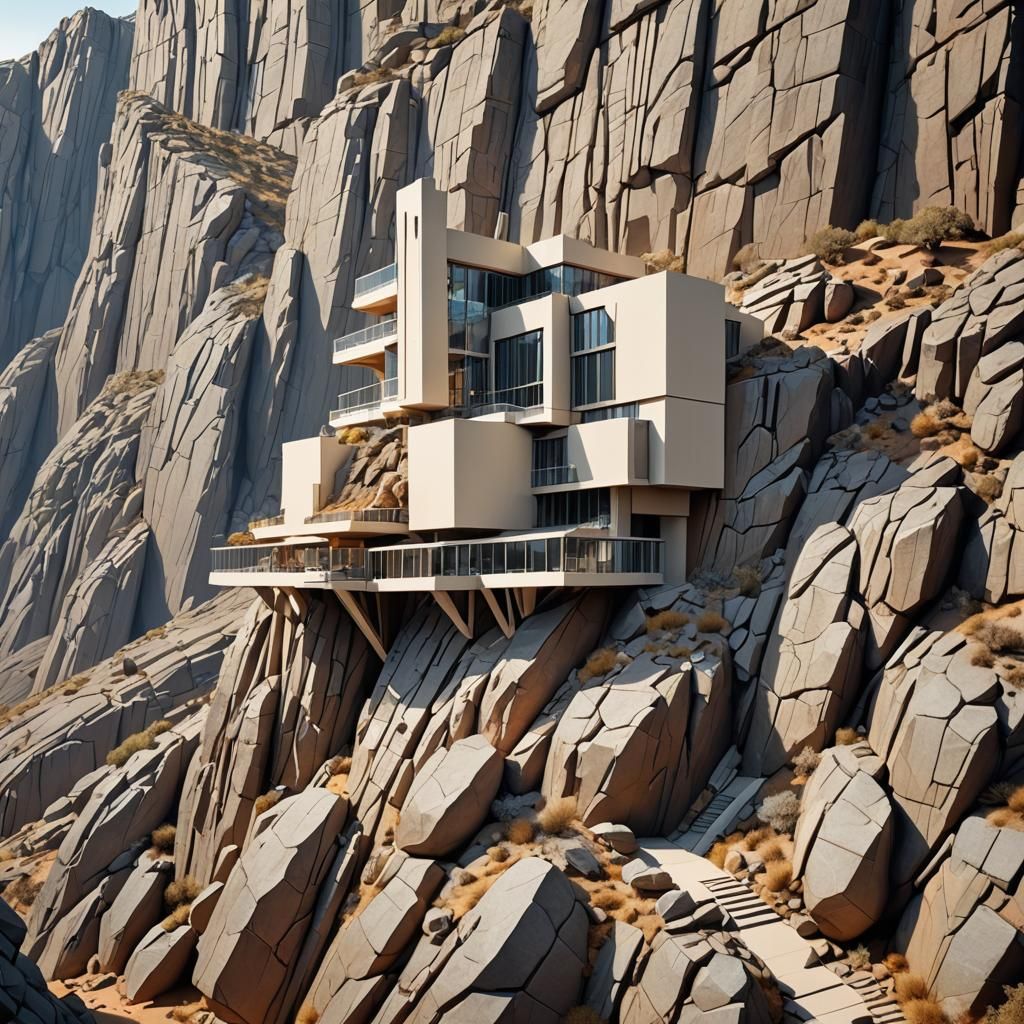 Ultra-Modern Desert Building as Paper Sculpture