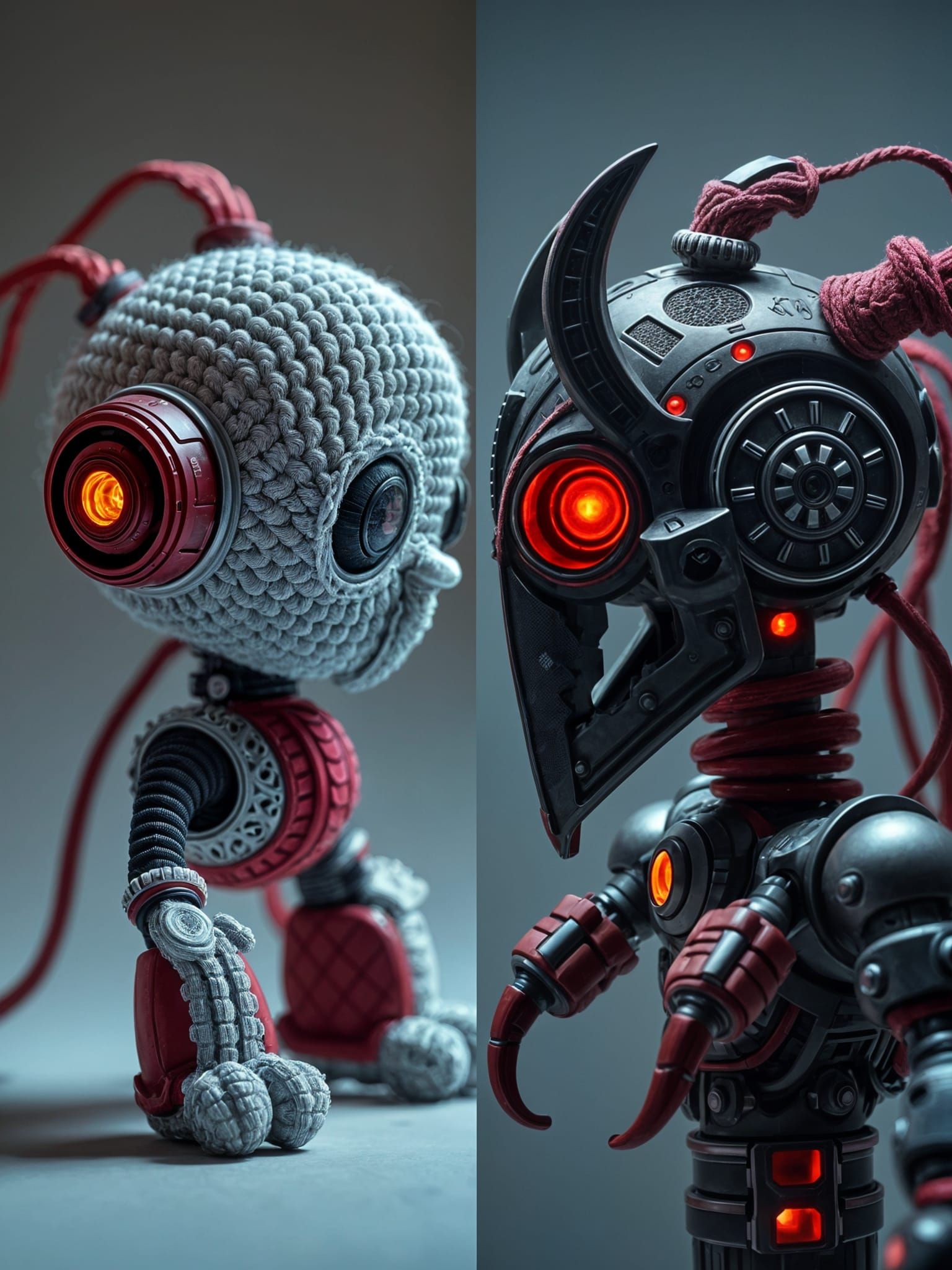 Photorealistic Robot Duality in Digital Matte Painting