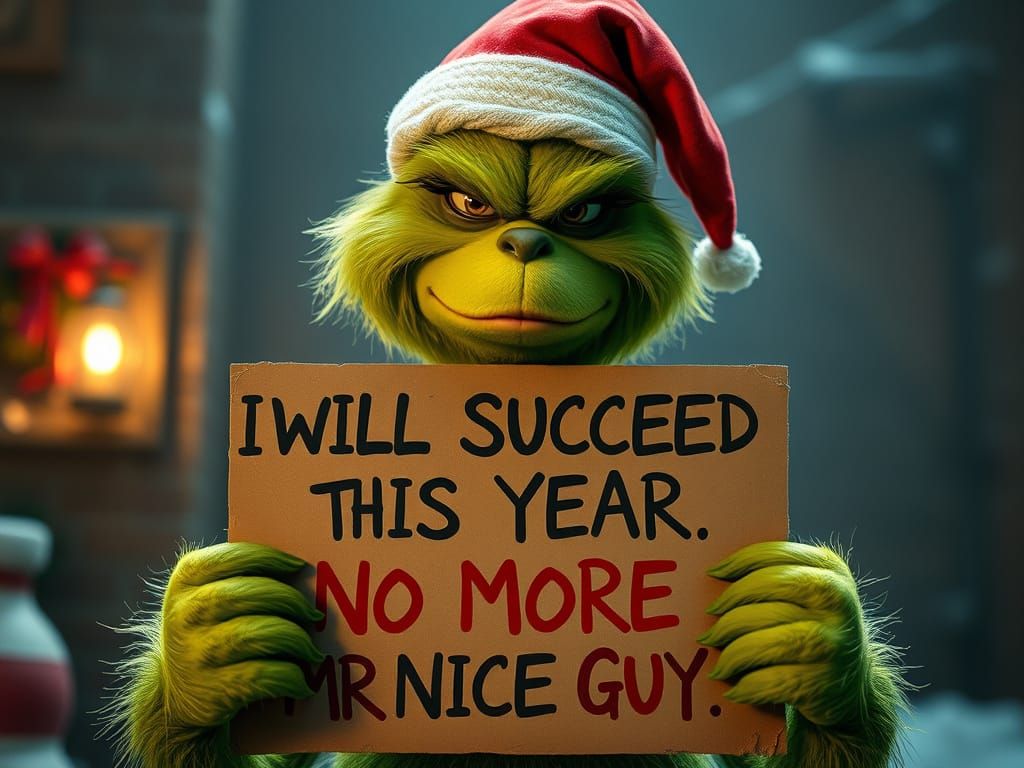 Grinch Vows Success in Cinematic Film Still