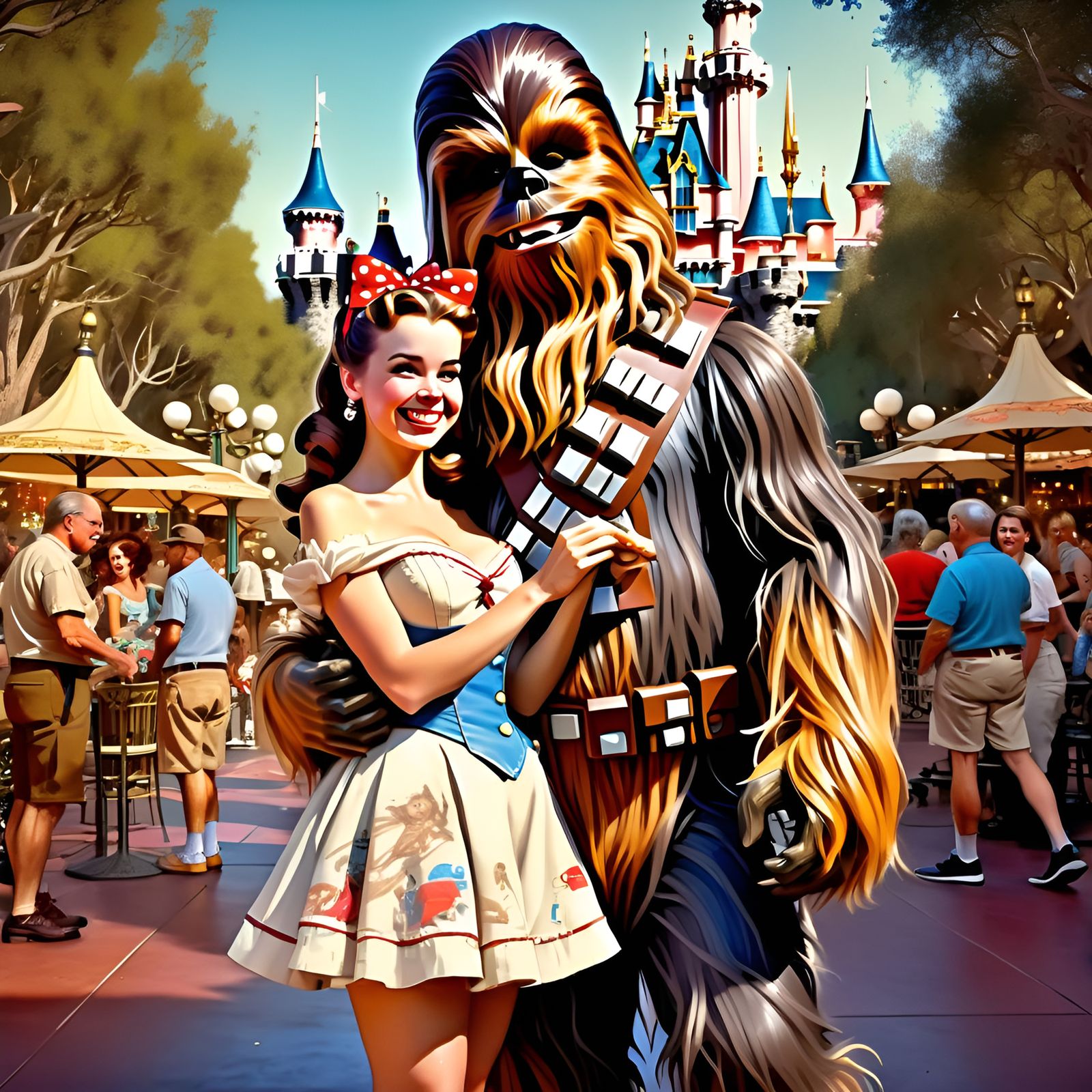 Belle and Chewbacca's Disneyland Adventure