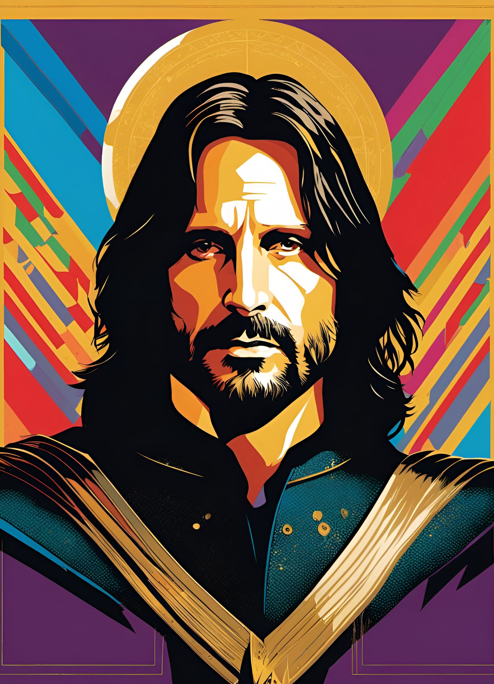 Aragorn Portrait in Pop Art Style