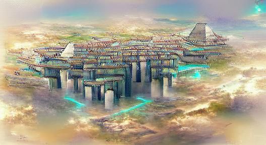 Futuristic Ancient Cities: Digital Art