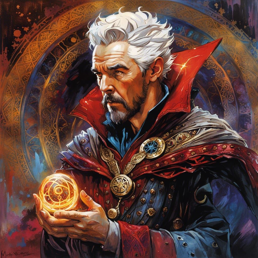 Doctor Strange in Dark Fantasy Style