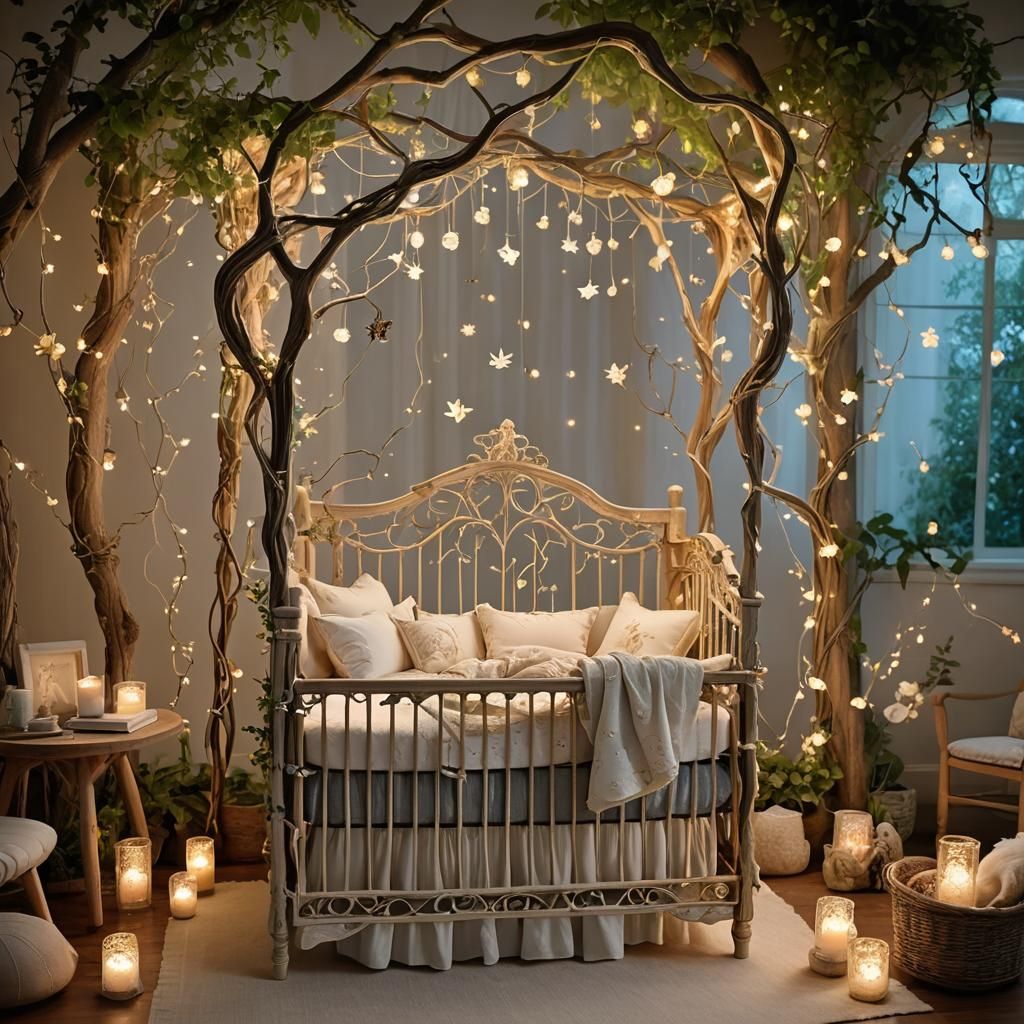 Enchanted Nursery with Twinkling Lights