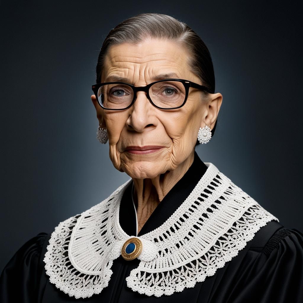 Ruth Bader Ginsburg Portrait in Supreme Court Robe