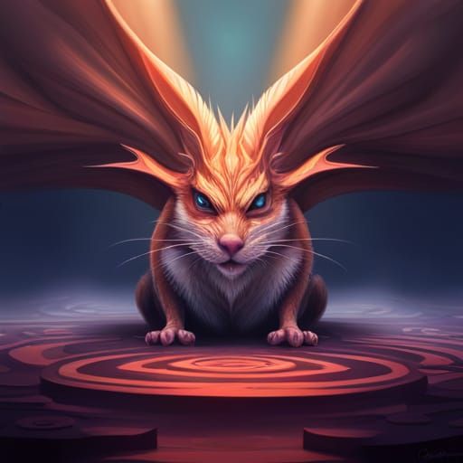 Dragon-winged Mouse: Hyperrealistic Concept Art