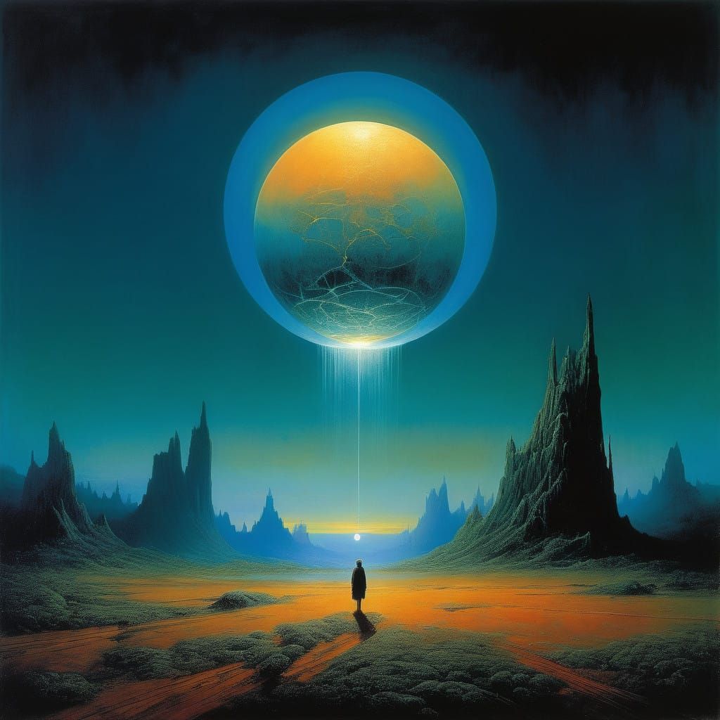 Glowing Orb Radiates Ethereal Light in Mid-Air