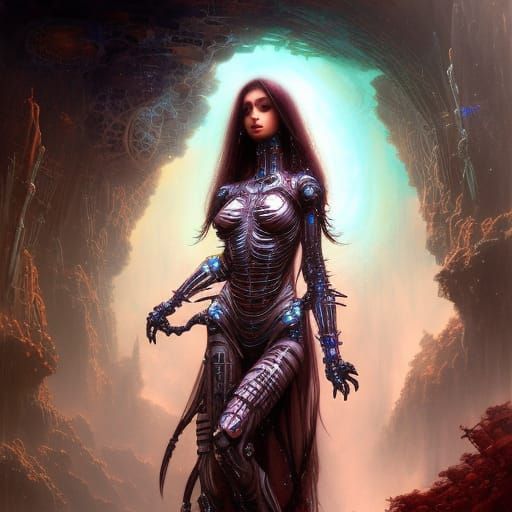 Robot Girl Hybrid in Sci-Fi Underworld
