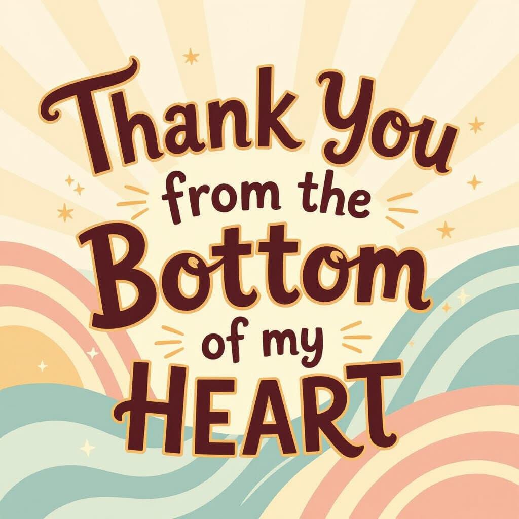 Heartfelt Gratitude Expressed in Warm Illustration Style