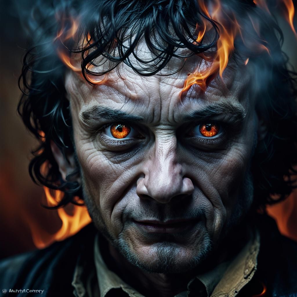 Intense Portrait of Man in Extreme Heat