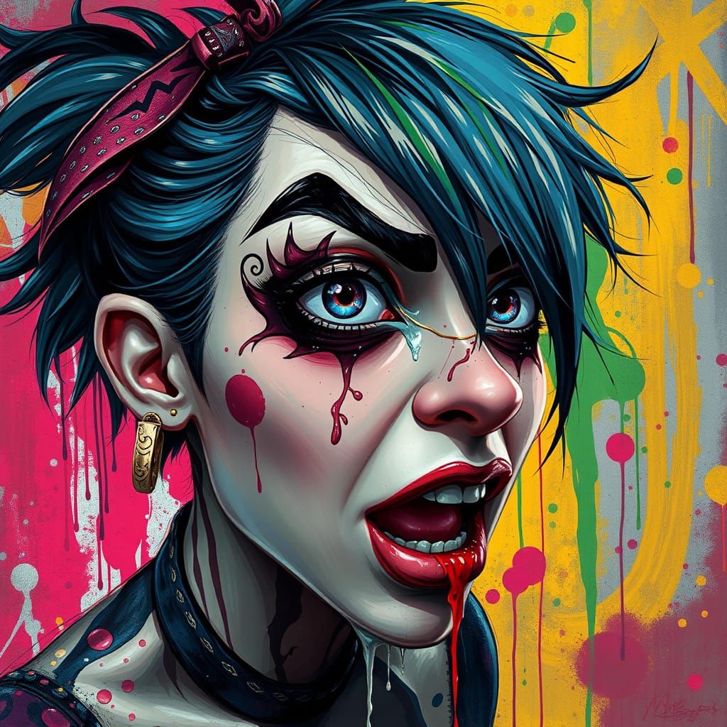 Odd Molly Character Splash Art With Graffiti Background