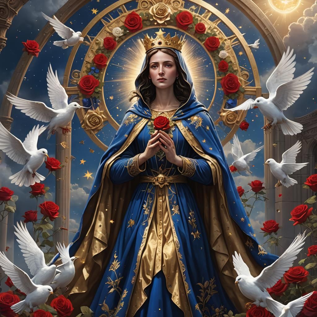 Our Lady of Sorrows in Radiant Sky