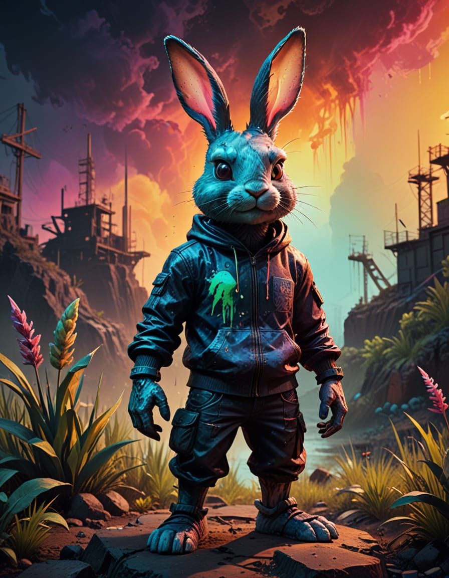 Gangsta Bunny in Fauvist Dreamscape
