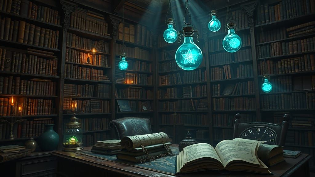 Enchanted Witch's Library Radiates Mystical Energy