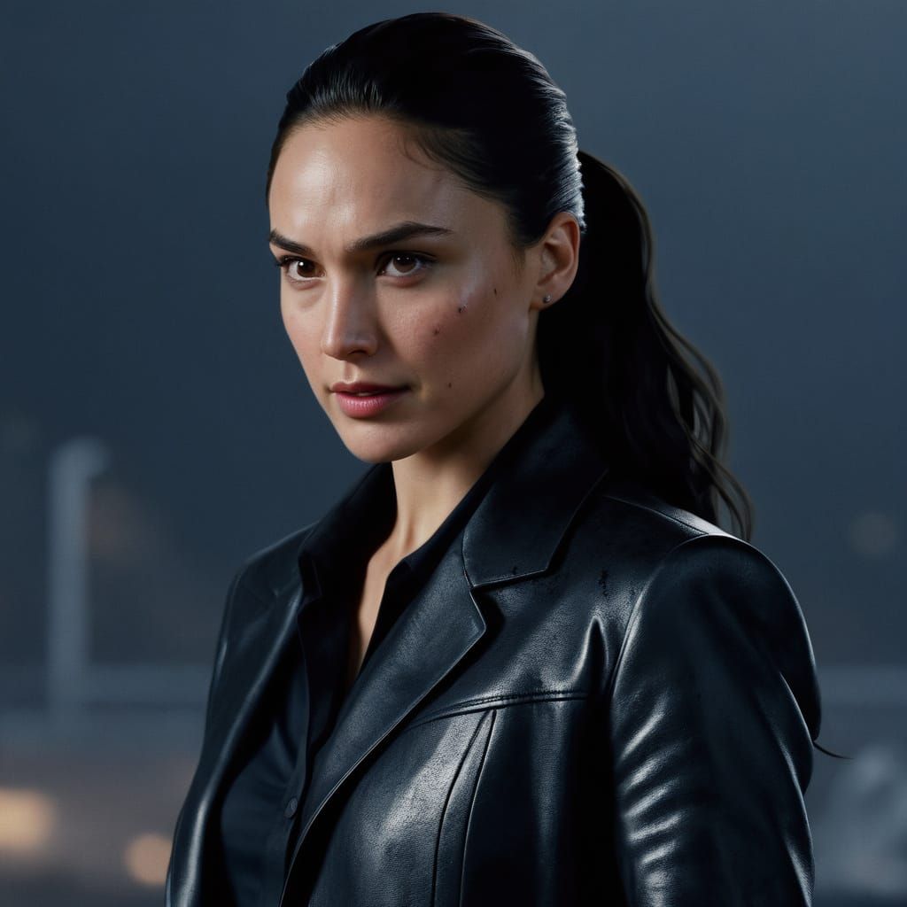 Gal Gadot as Wonder Woman with Wet Look Hair