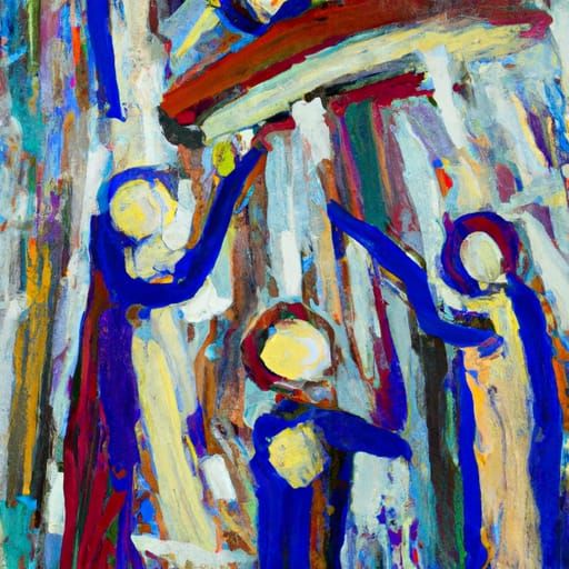 Colorful Symphony in Neo-Impressionist Style