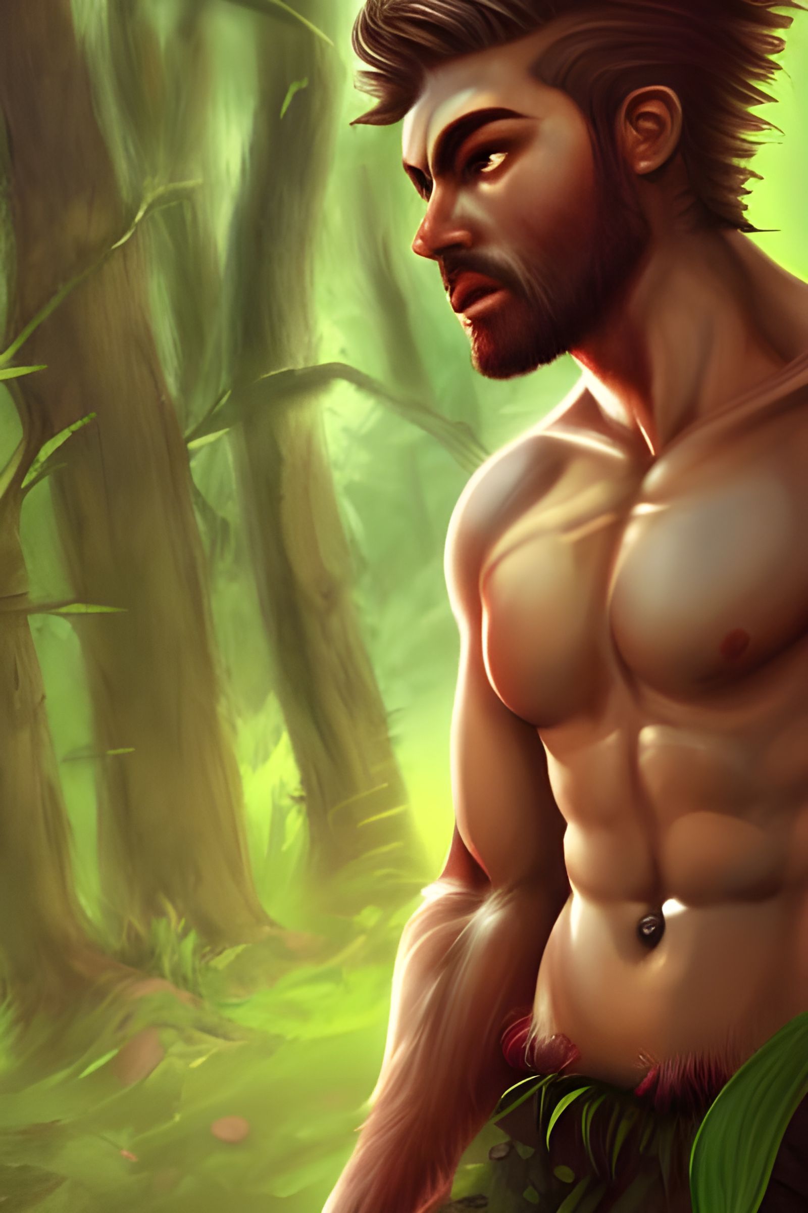 Detailed Forest God Concept Art