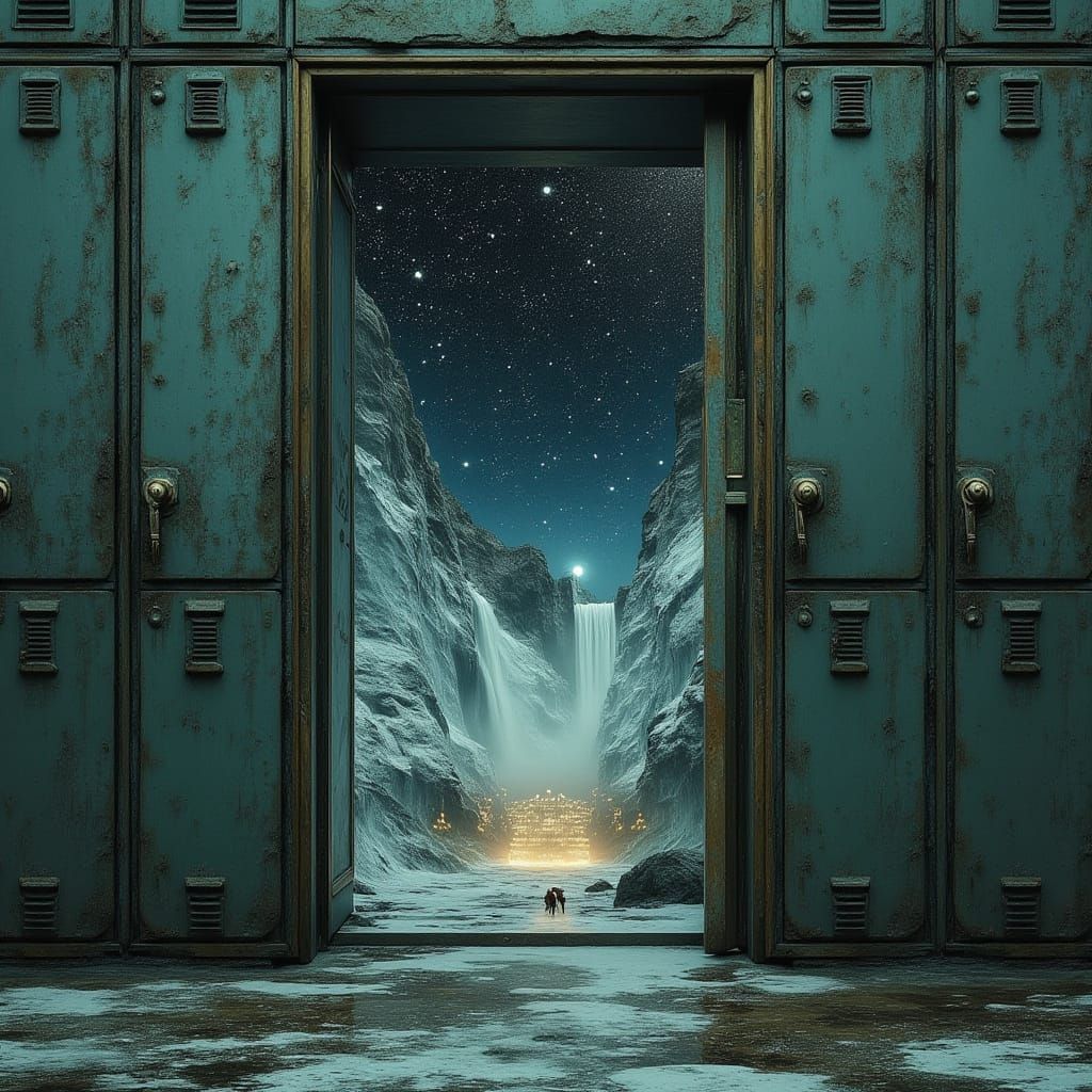 Vintage Locker Reveals Miniature Sci-Fi Landscape