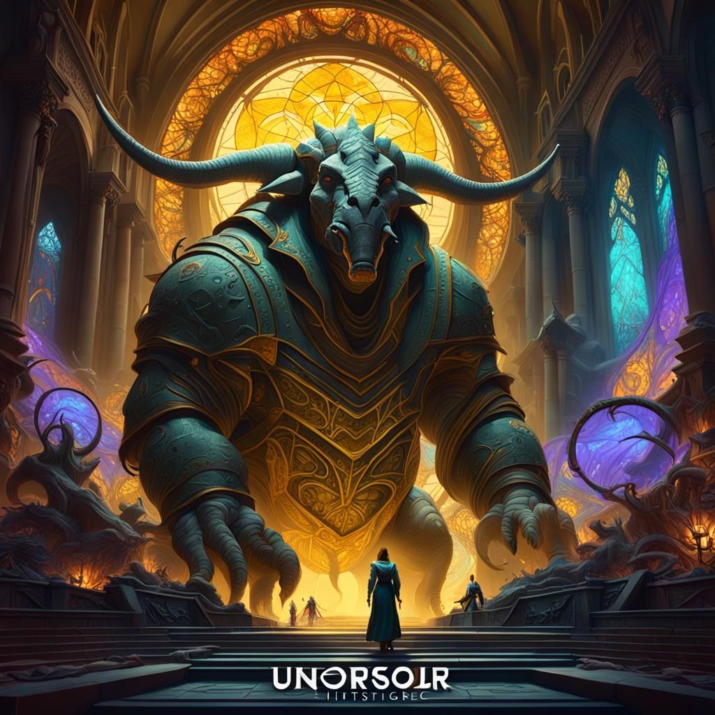 Prehistoric Couple with Stegosaurus: Dark Fantasy Art