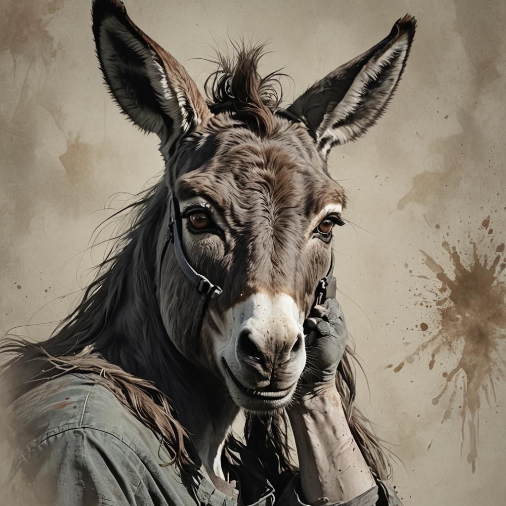 Hyperrealistic Transformation: Woman to Donkey