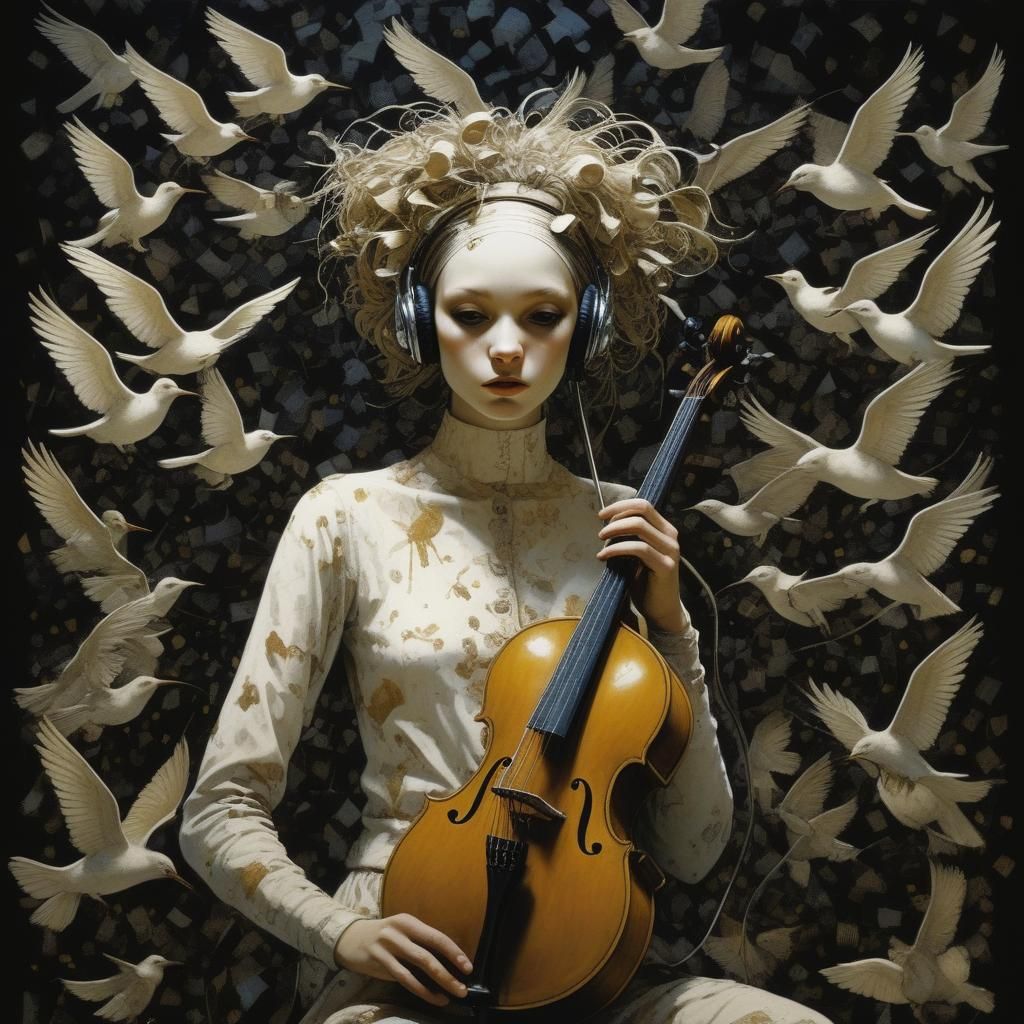 Vibrant Jazz Music in Illustrative Style