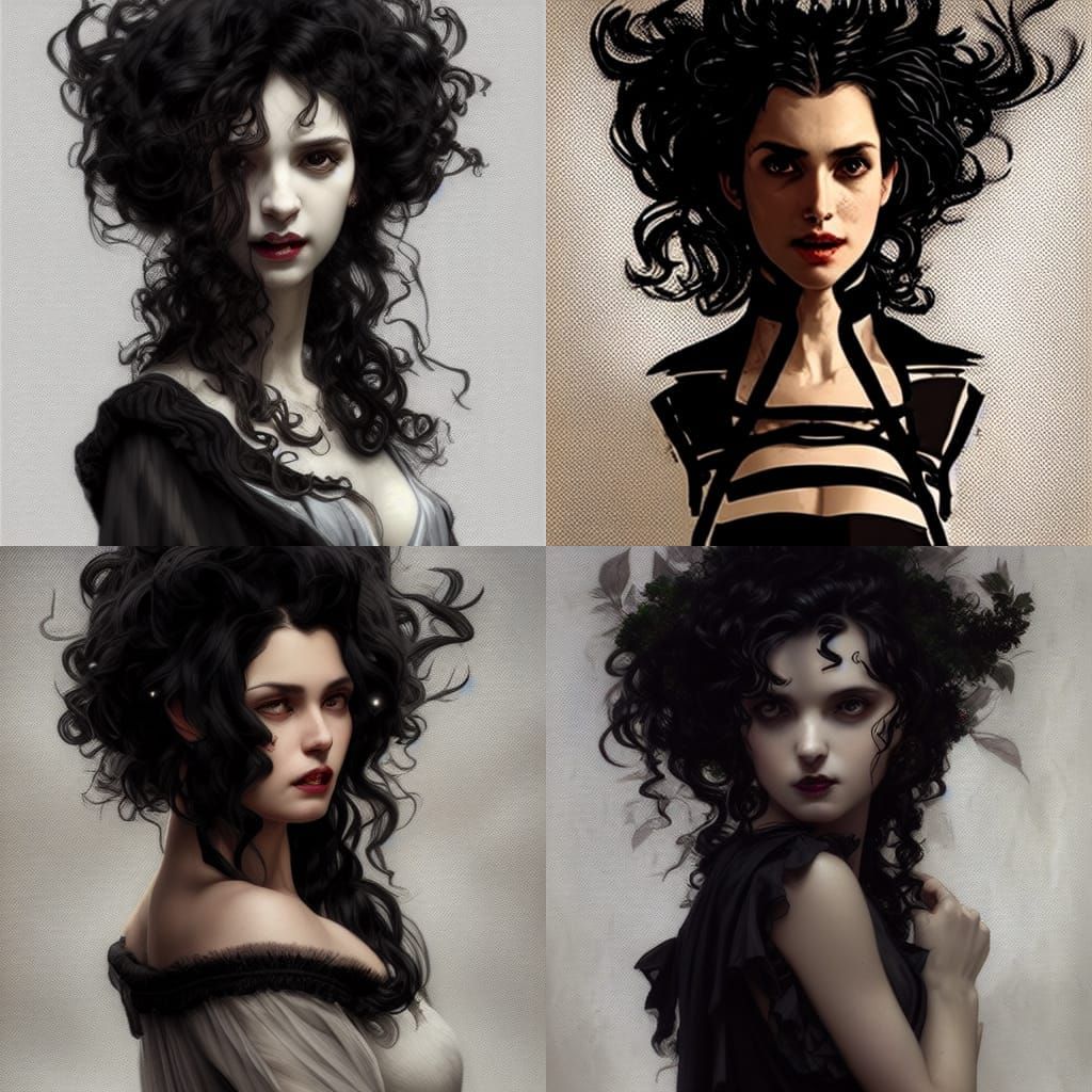 Vampire Portrait in Forest: Detailed Digital Art