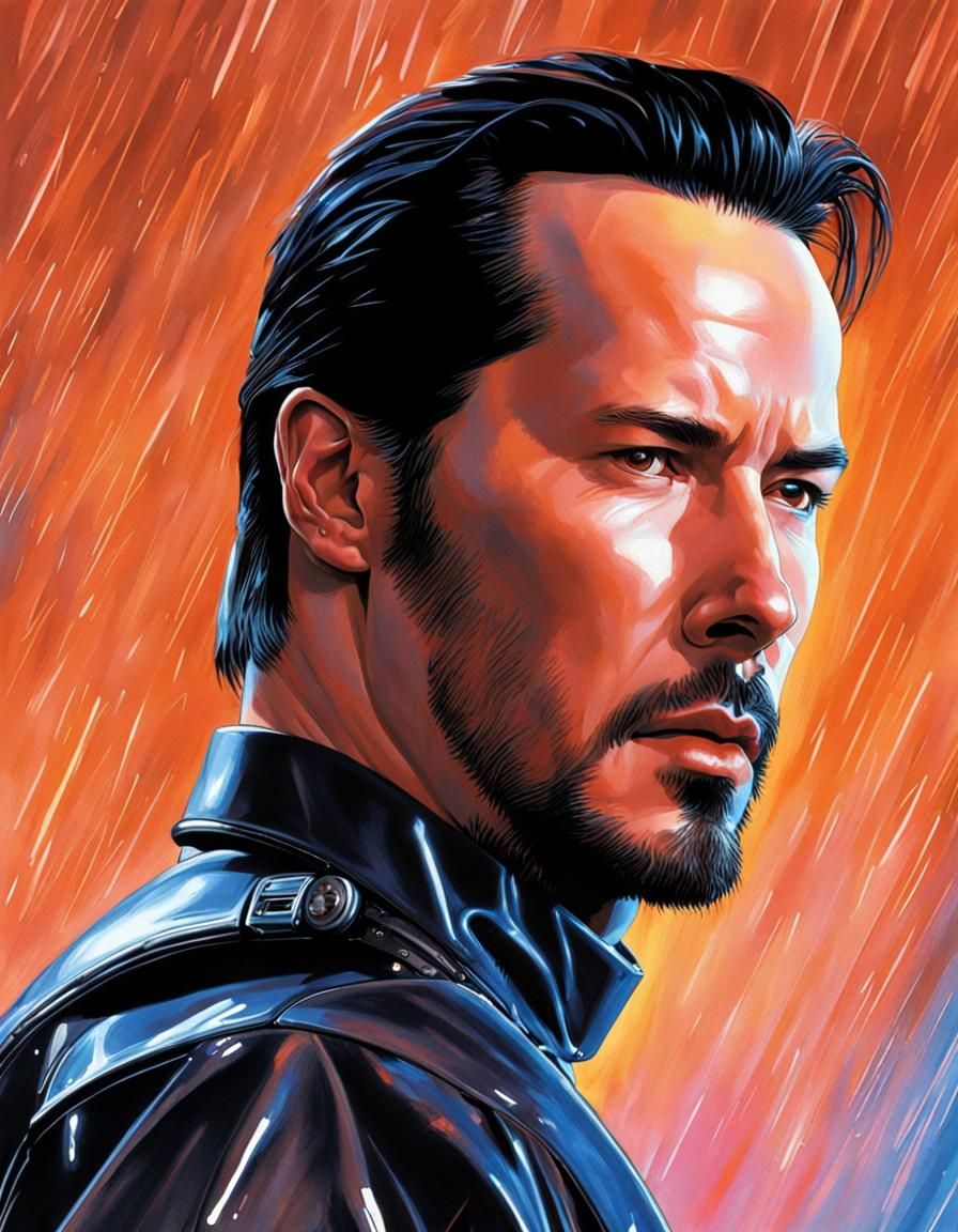 Keanu Reeves as T1000: Hyperrealistic Concept Art