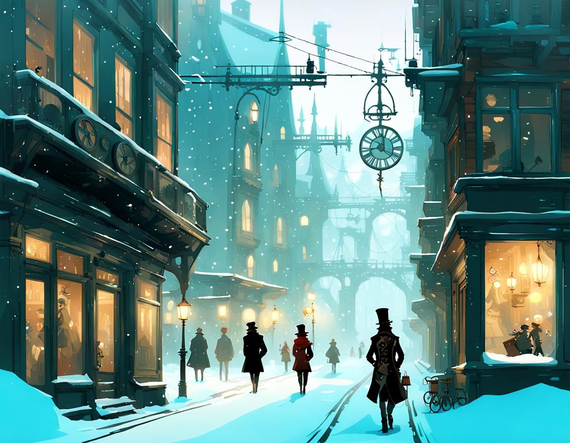 Steampunk Wonderland: Winter Fjords in 8K