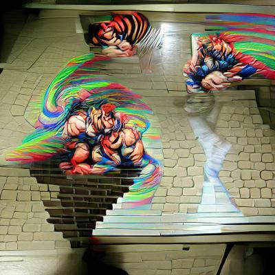 Surreal Street Fighter Illusion Art
