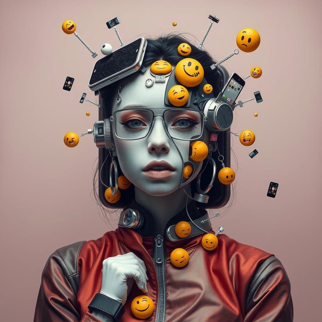 An, surrealistic and portrait ((in the style of Ishida Tetsuya)), where the adult human (feminine) body is deconstructed...