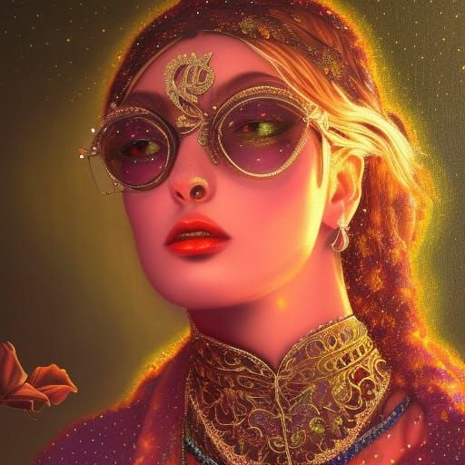 Jewel Encrusted Glasses in Renaissance Style