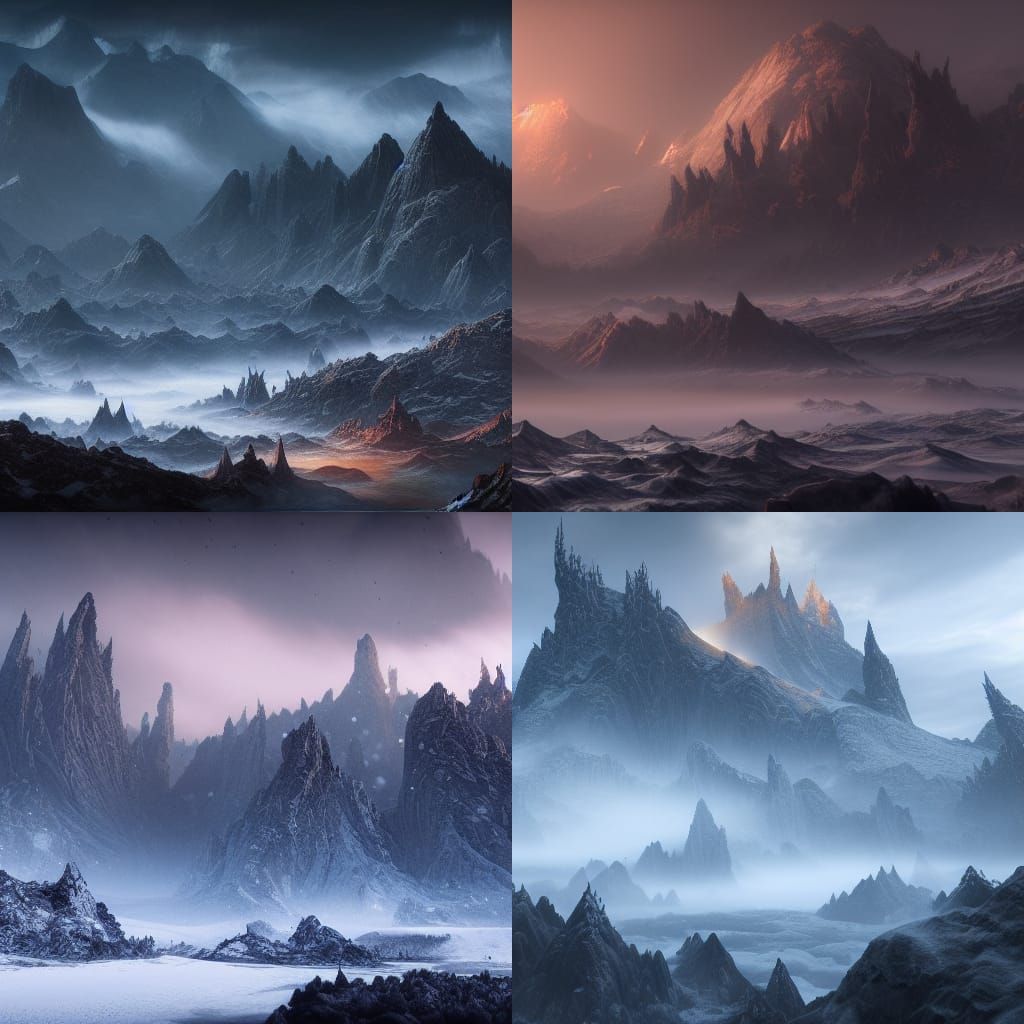 Elden Ring Mountain Landscape at Night