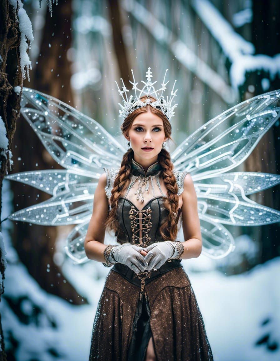 Steampunk Fairy in Winter Wonderland