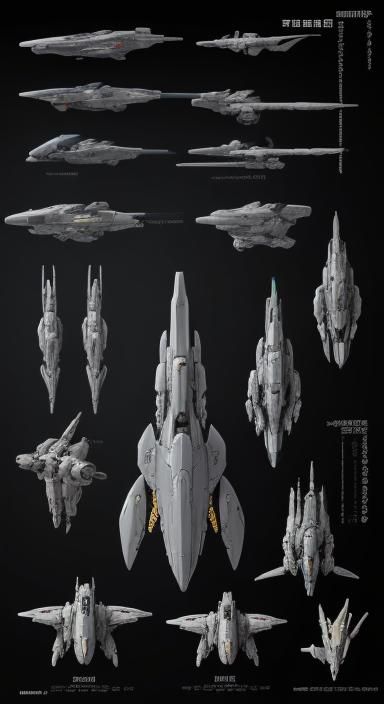 2D Sci-Fi Spaceships Game Asset Sheet