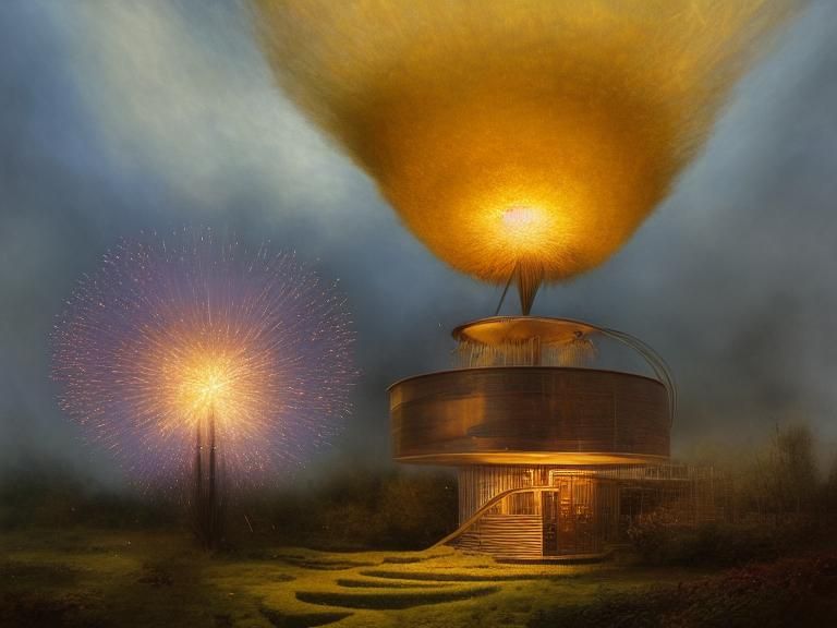 Magical Biological Forms in Surreal Dreamscape