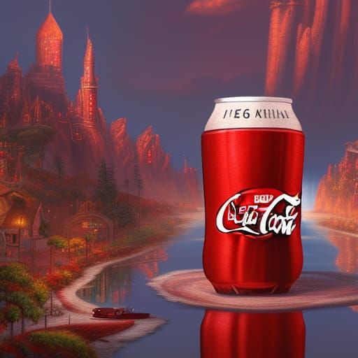 Coca Cola Detailed Matte Painting in Deep Color